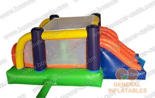 Water slide with sealed pool