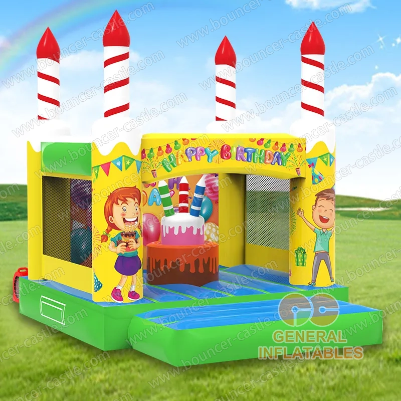 Birthday cake bounce house