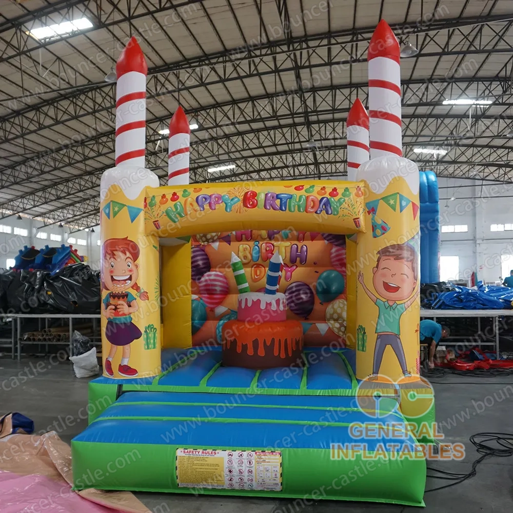 Birthday cake bounce house