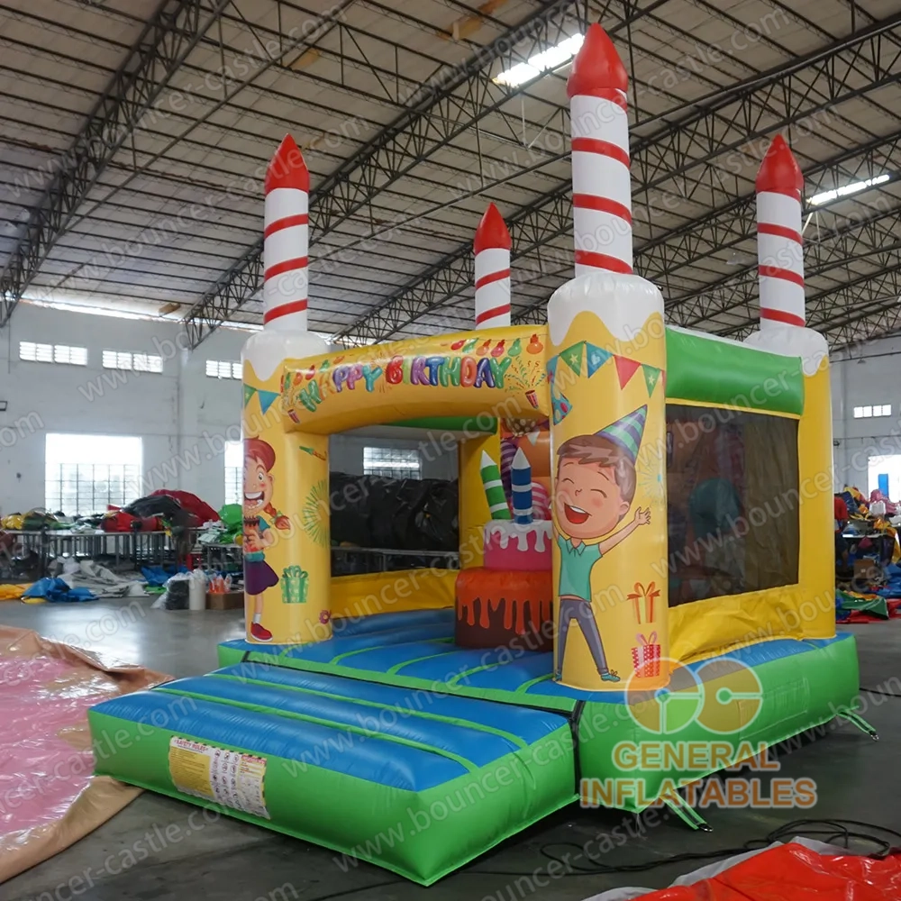 Birthday cake bounce house