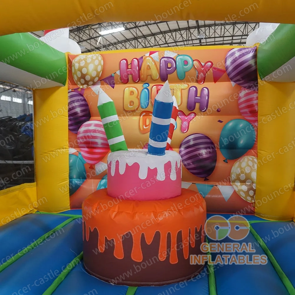 Birthday cake bounce house
