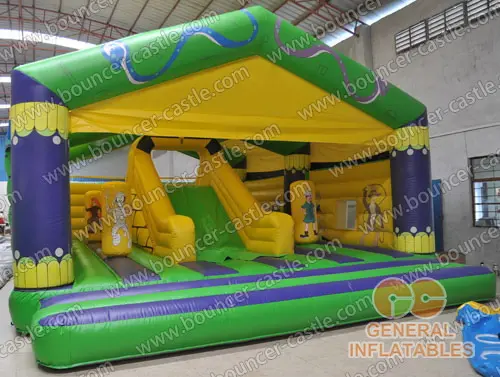 Water slide with sealed pool