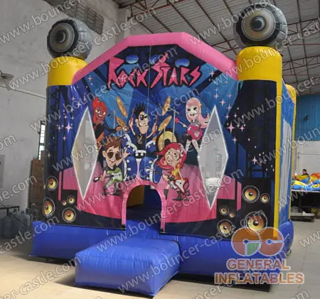  Inflatable rock star bounce house