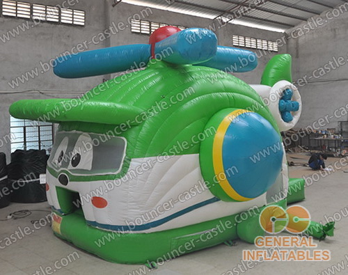 GB-428 Helicopter bounce house with slide