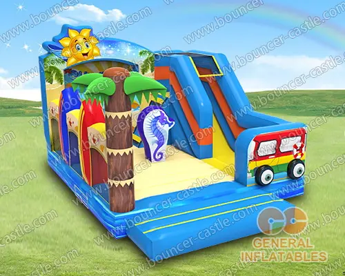  Beach party bounce house combo