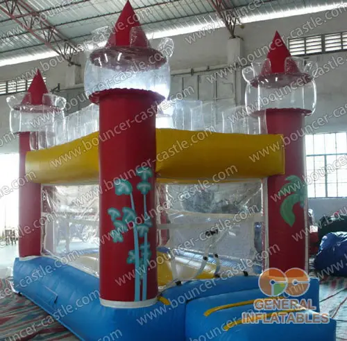 Water slide with sealed pool