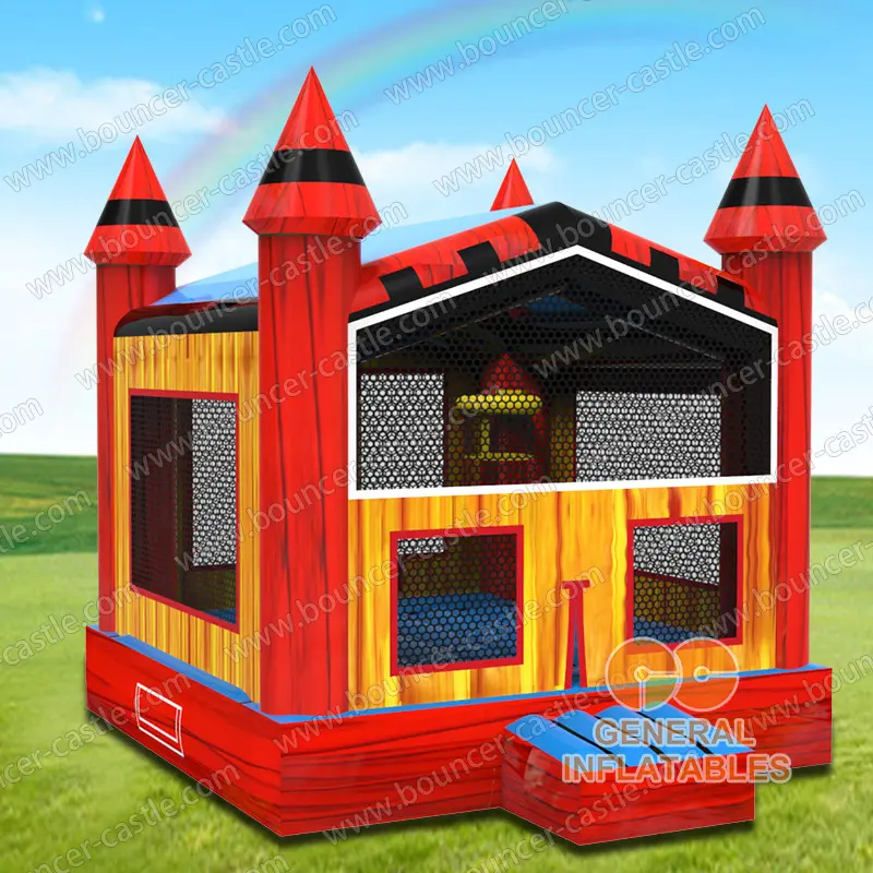  Red marble bounce house