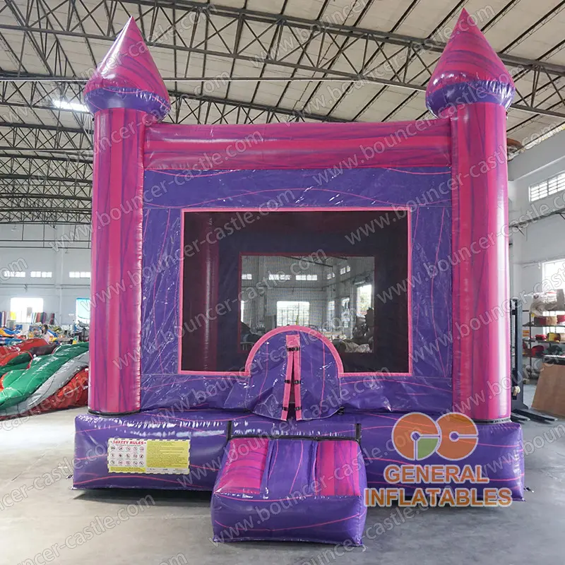 Rose pink marble bounce house