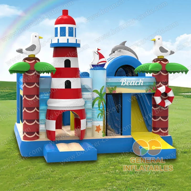 Water slide with sealed pool