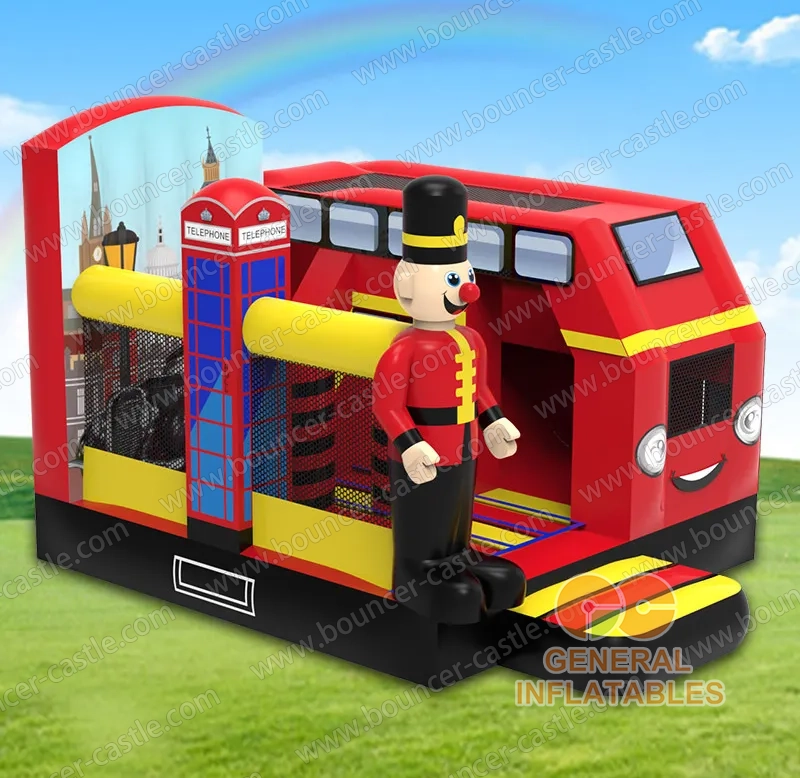 British double-decker bus combo