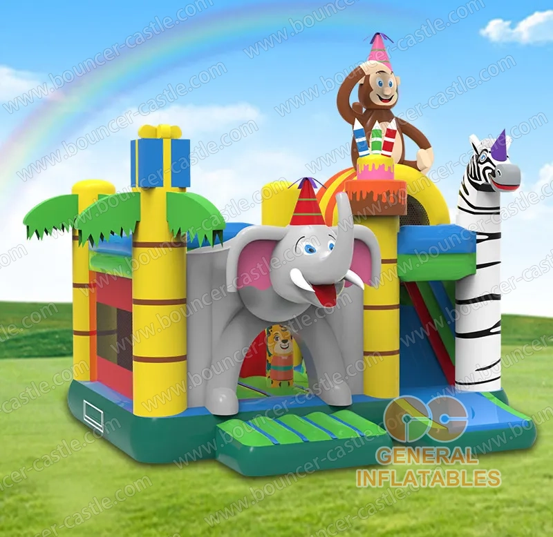 Multiplay Animal Birthday Party Bouncy Castle