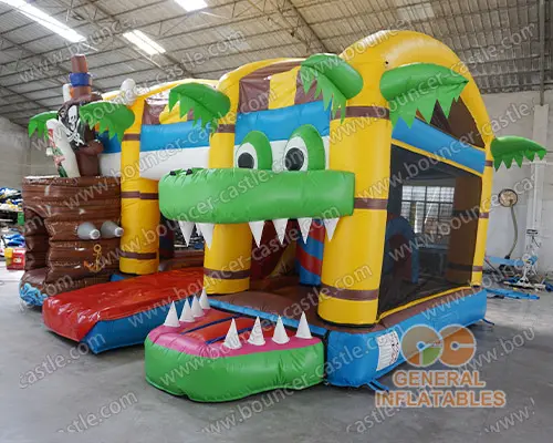 Pirate ship inflatable combo