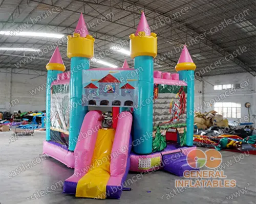  Princess bounce house with slide