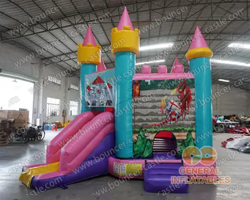  Princess bounce house with slide