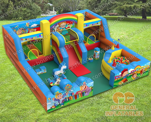 GF-116 Kids world indoor playland with softplay and ball pond