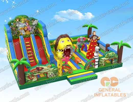  Jungle playground with moving lion mouth