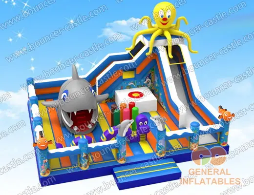  Under the sea playground with moving shark