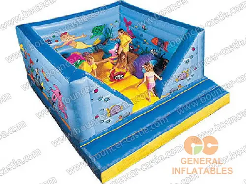 Water slide with sealed pool