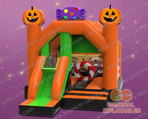 GH-16 Halloween bounce house with slide