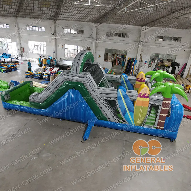 Water slide with sealed pool