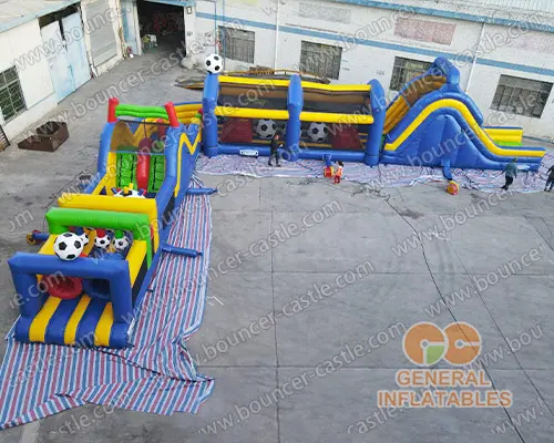 L shape football sport obstacle course