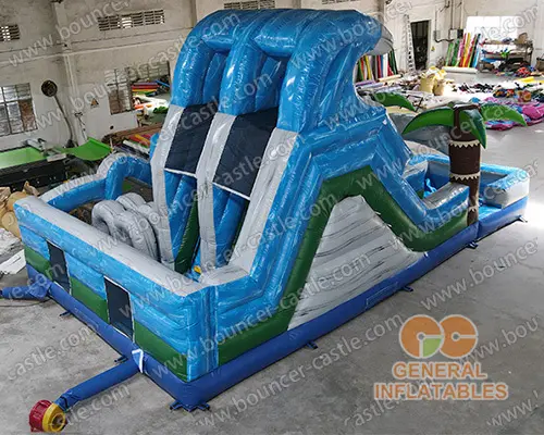  Obstacle course with pool