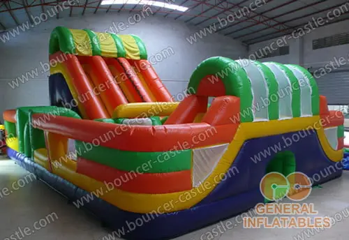 Water slide with sealed pool