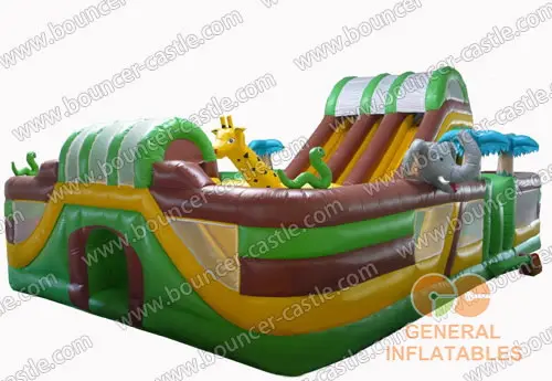 Water slide with sealed pool