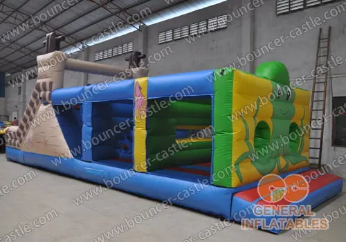 Water slide with sealed pool