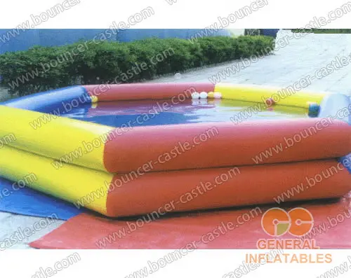 Water slide with sealed pool