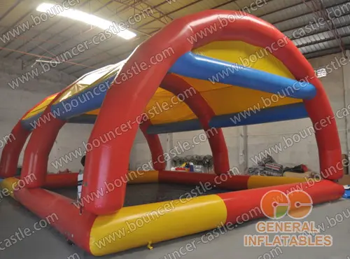 Water slide with sealed pool