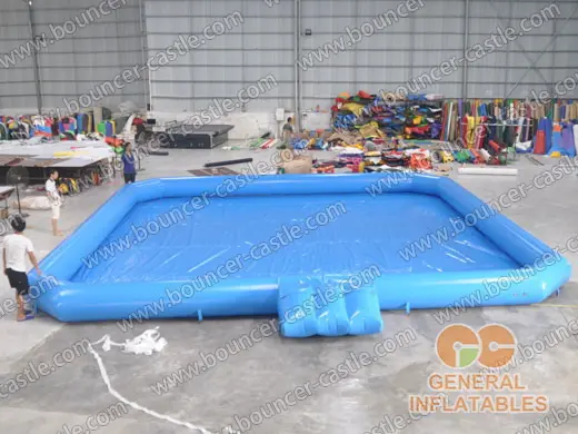 Water slide with sealed pool