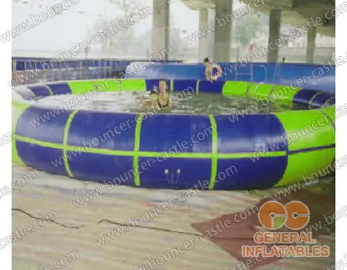 Water slide with sealed pool