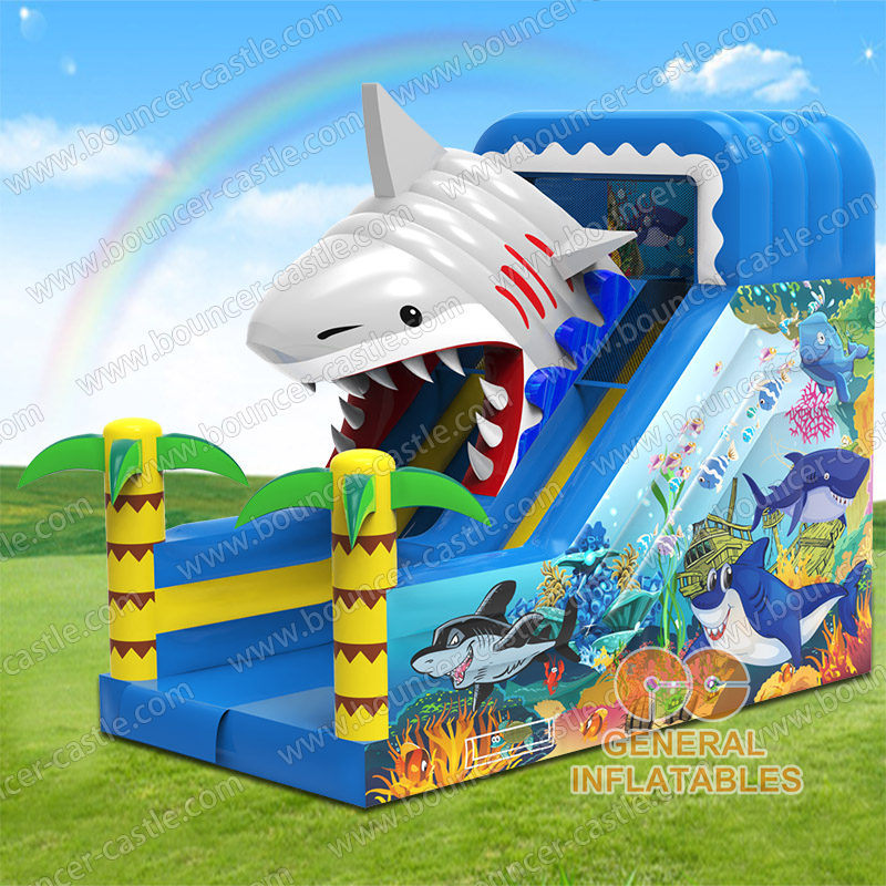 Inflatable Shark escape slide