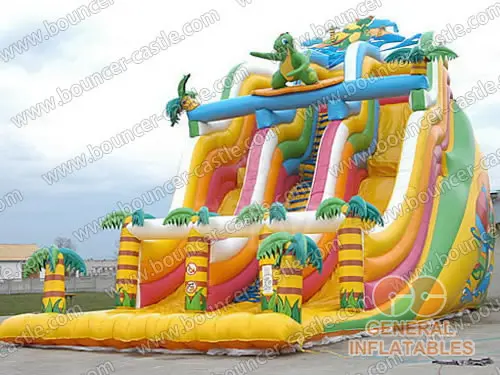 Water slide with sealed pool