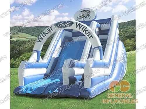 Water slide with sealed pool