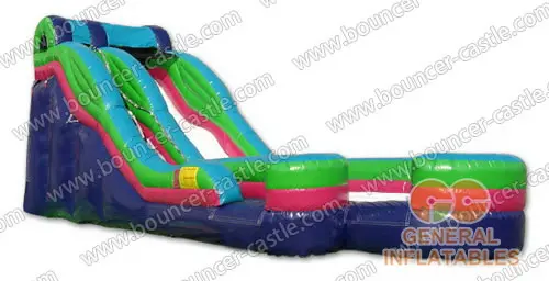 Water slide with sealed pool