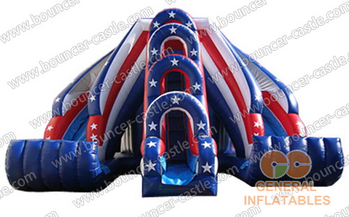 GS-166 Inflatable Double lane USA Slides