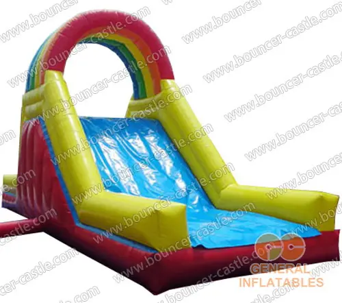 Water slide with sealed pool