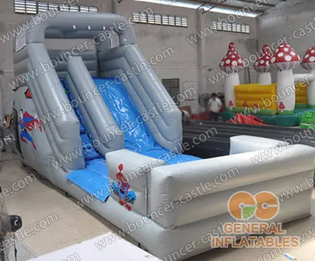 Water slide with sealed pool