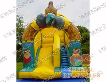 Water slide with sealed pool