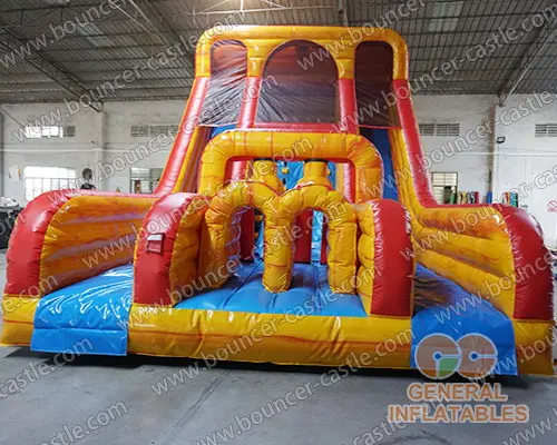  Inflatable lava dual slide