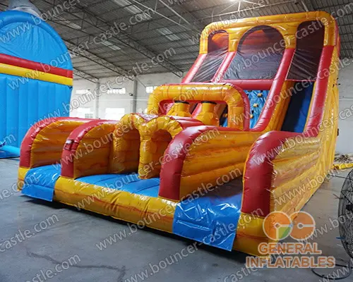  Inflatable lava dual slide