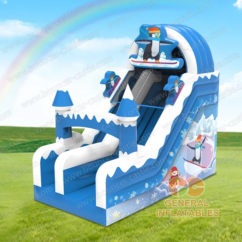 Penguin skiing slide