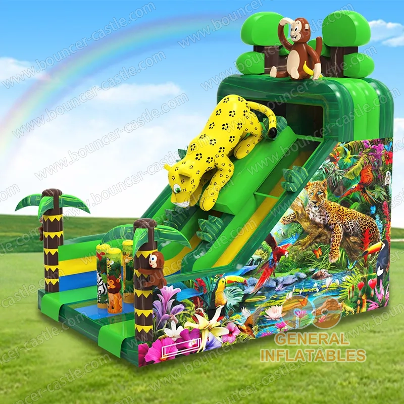 Water slide with sealed pool