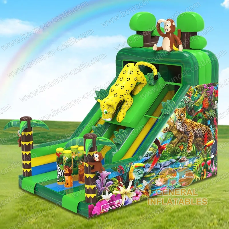 Water slide with sealed pool