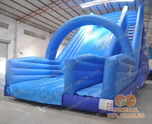 Water slide with sealed pool