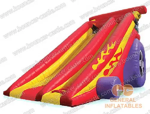  Inflatable dragster slides