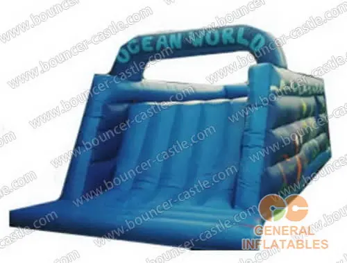 Water slide with sealed pool