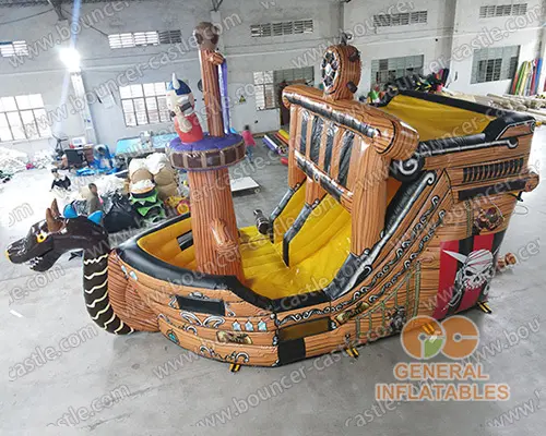  Pirate ship inflatable slide